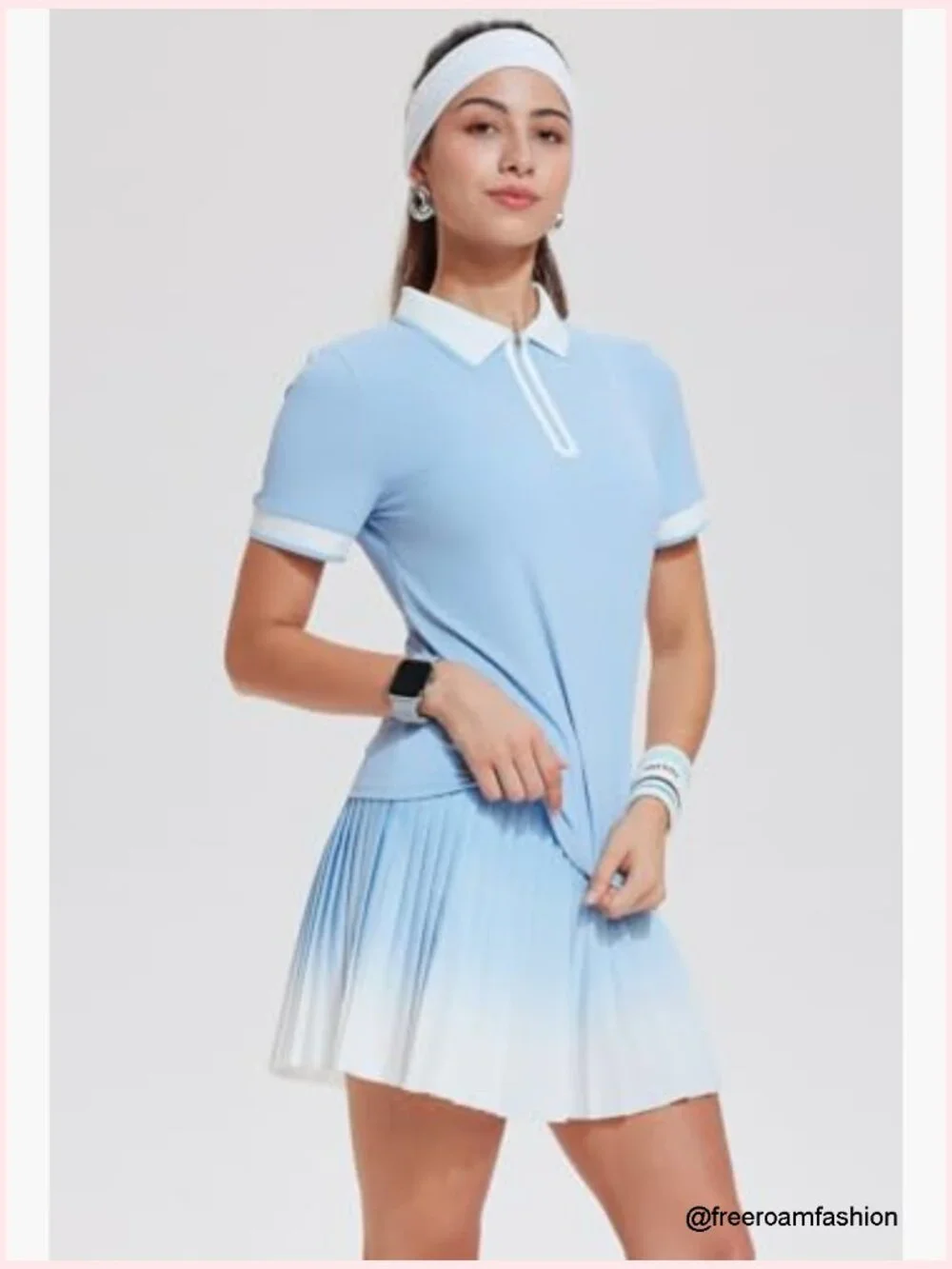 Women Tennis Skirt Set 2 Piece Athletic Golf Matching Skort Sets